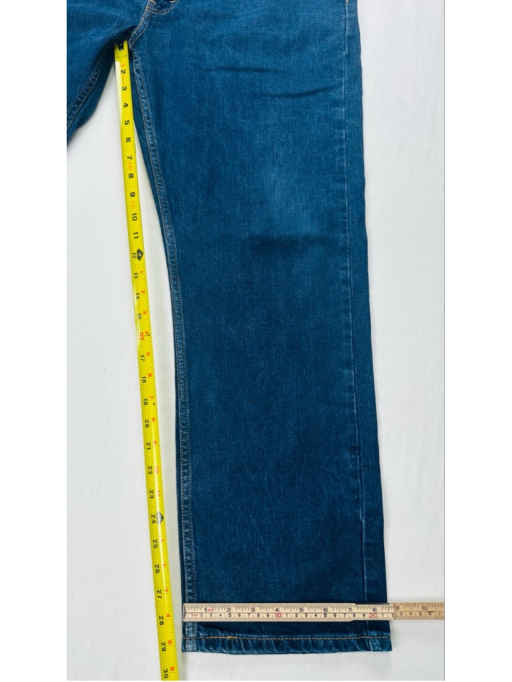 Levi’s 505 Regular Fit Jeans Dark Wash Stretch Denim W38 L30 Classic Straight Le - Picture 6 of 16